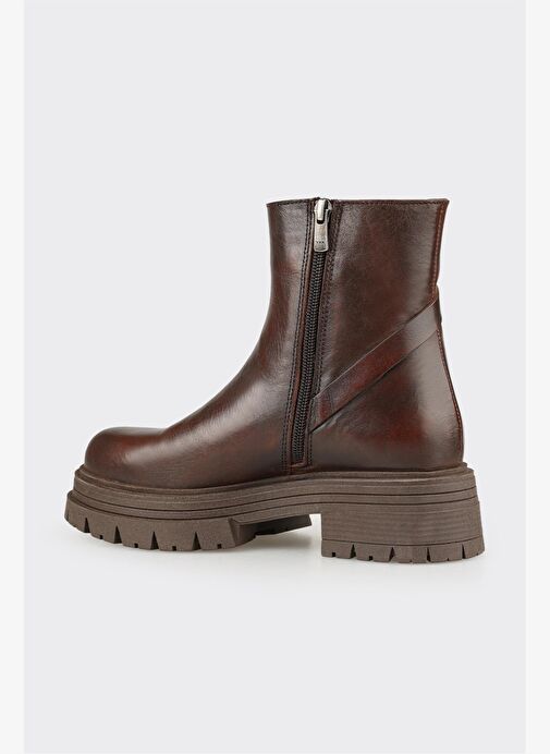 Kahve Deri Kadın Günlük Bot - Görsel 4