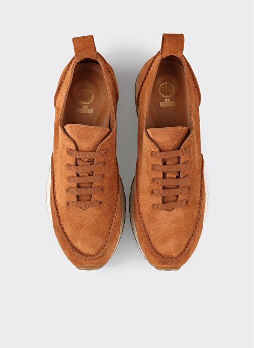 Taba Deri Kadın Spor Ayakkabı - Görsel 5