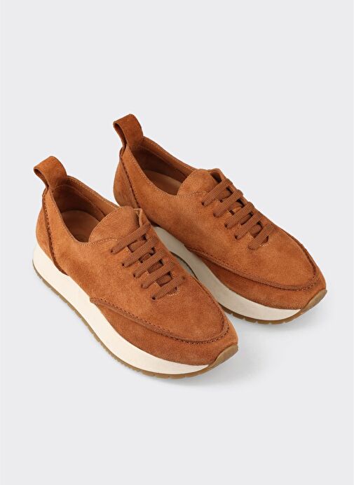 Taba Deri Kadın Spor Ayakkabı - Görsel 3