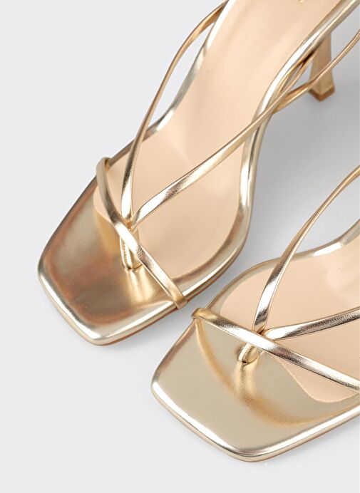 Gold Kadın Topuklu Sandalet - Görsel 5