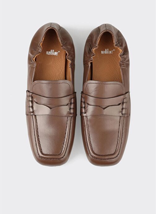 Kahve Deri Kadın Günlük Ayakkabı - Görsel 5