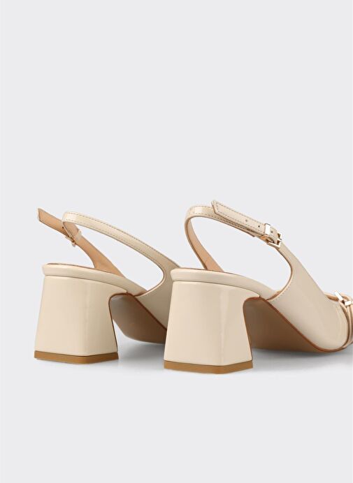 Ekru Kadın Topuklu Ayakkabı - Görsel 5