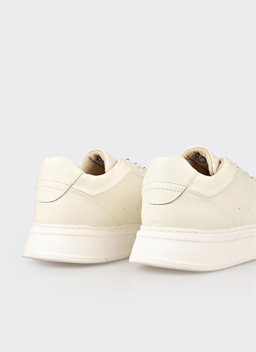 Ekru Deri Erkek Spor Ayakkabı - Görsel 6