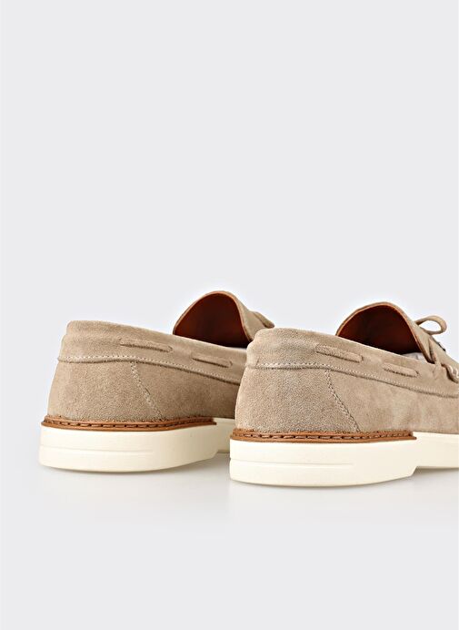 Bej Deri Erkek Günlük Ayakkabı - Görsel 6