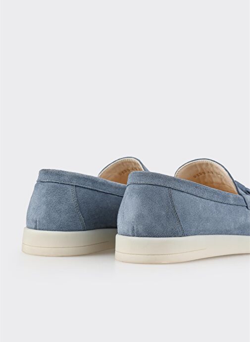 Mavi Deri Erkek Günlük Ayakkabı - Görsel 6