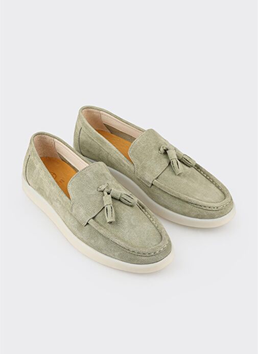 Yeşil Deri Erkek Günlük Ayakkabı - Görsel 3