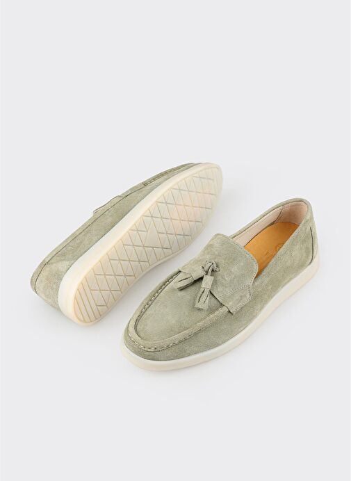 Yeşil Deri Erkek Günlük Ayakkabı - Görsel 4