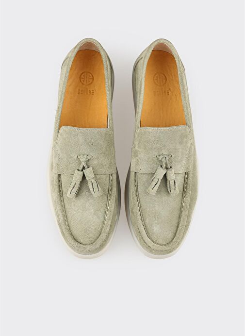 Yeşil Deri Erkek Günlük Ayakkabı - Görsel 5