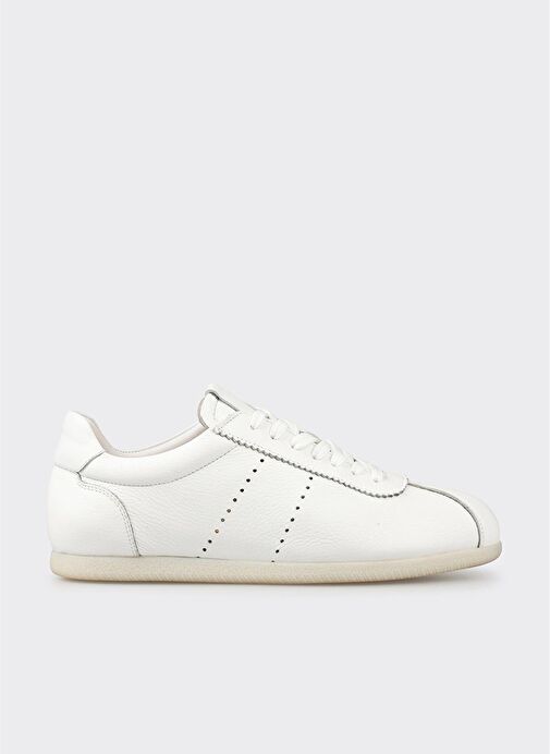 Beyaz Deri Erkek Günlük Ayakkabı - Görsel 2