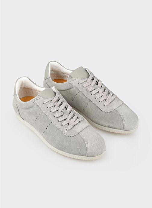 Gri Deri Erkek Günlük Ayakkabı - Görsel 3