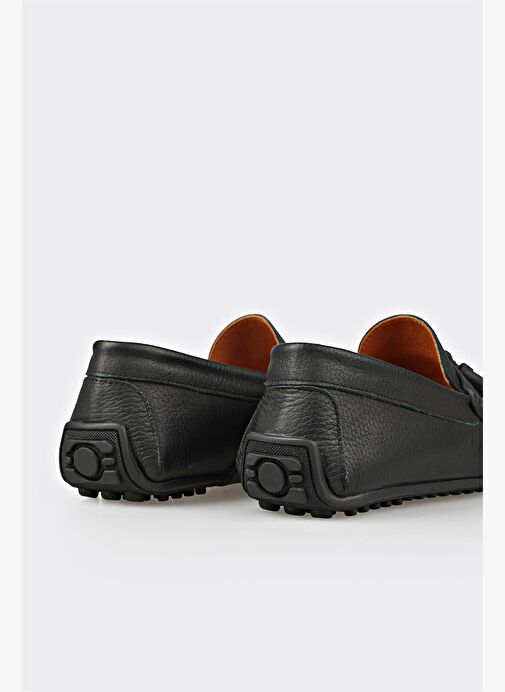 Siyah Deri Erkek Günlük Ayakkabı - Görsel 6