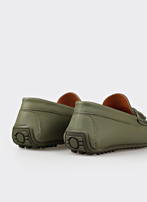 Yeşil Deri Erkek Günlük Ayakkabı - Görsel 6