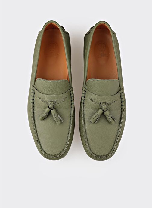 Yeşil Deri Erkek Günlük Ayakkabı - Görsel 5