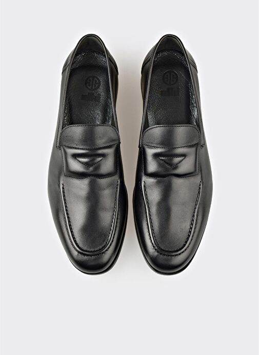 Siyah Deri Erkek Klasik Ayakkabı - Görsel 5