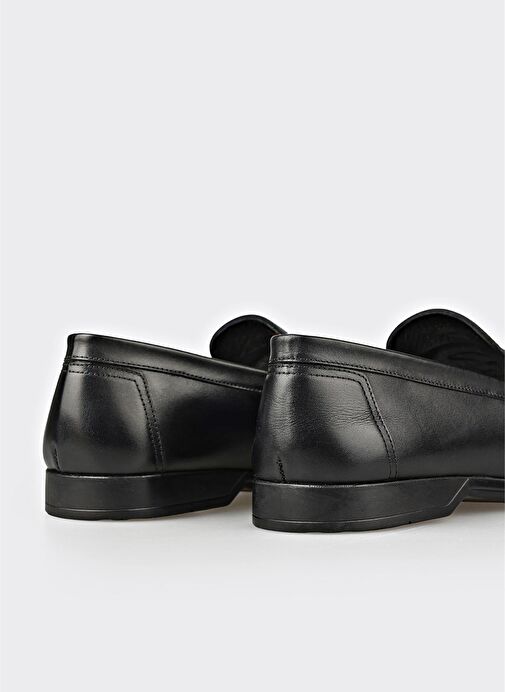 Siyah Deri Erkek Klasik Ayakkabı - Görsel 6