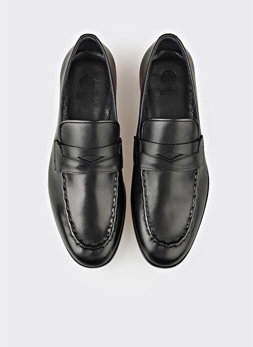 Siyah Deri Erkek Klasik Ayakkabı - Görsel 5