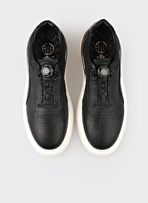 Siyah Deri Erkek Spor Ayakkabı - Görsel 5