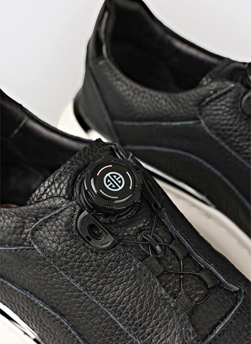 Siyah Deri Erkek Spor Ayakkabı - Görsel 6