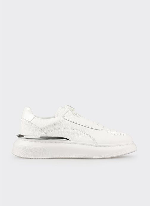 Beyaz Deri Erkek Spor Ayakkabı - Görsel 2