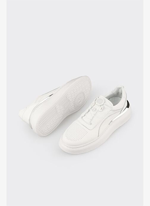 Beyaz Deri Erkek Spor Ayakkabı - Görsel 7