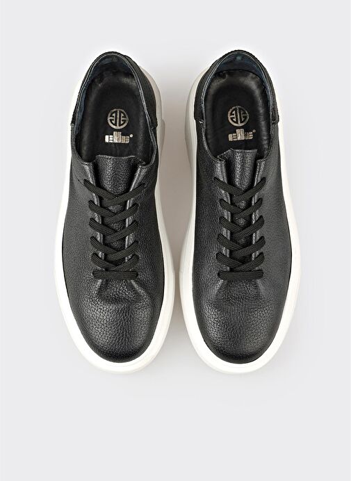 Siyah Deri Erkek Günlük Ayakkabı - Görsel 5