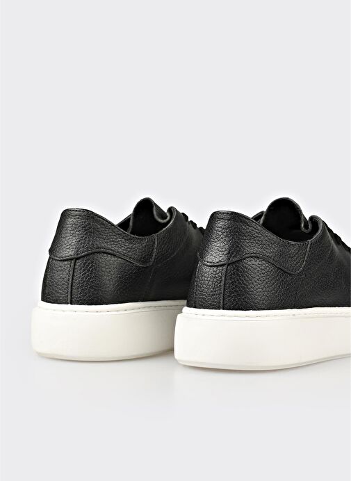 Siyah Deri Erkek Günlük Ayakkabı - Görsel 6