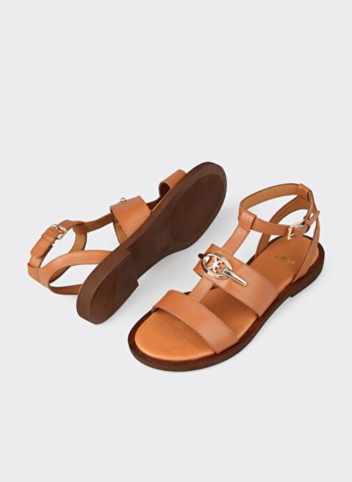Taba Deri Kadın Sandalet - Görsel 4