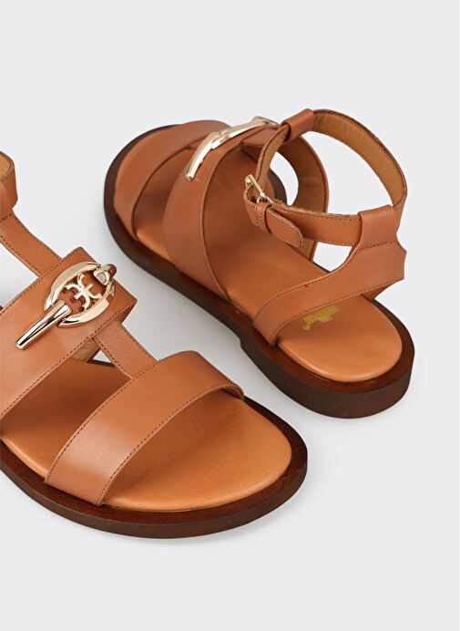 Taba Deri Kadın Sandalet - Görsel 6