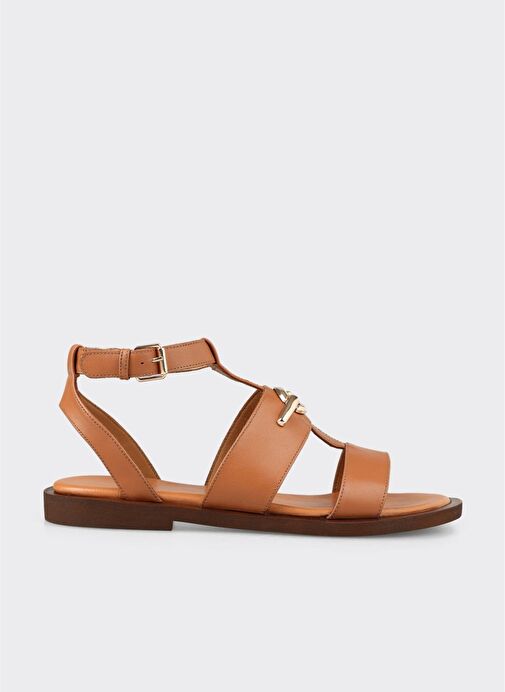 Taba Deri Kadın Sandalet - Görsel 2