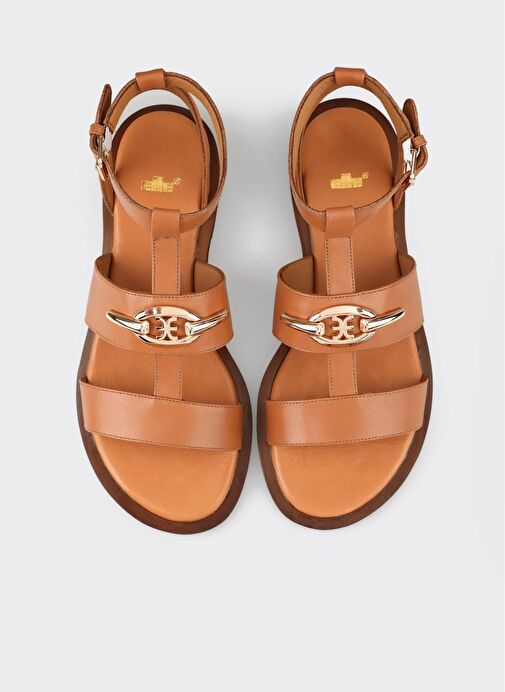 Taba Deri Kadın Sandalet - Görsel 5