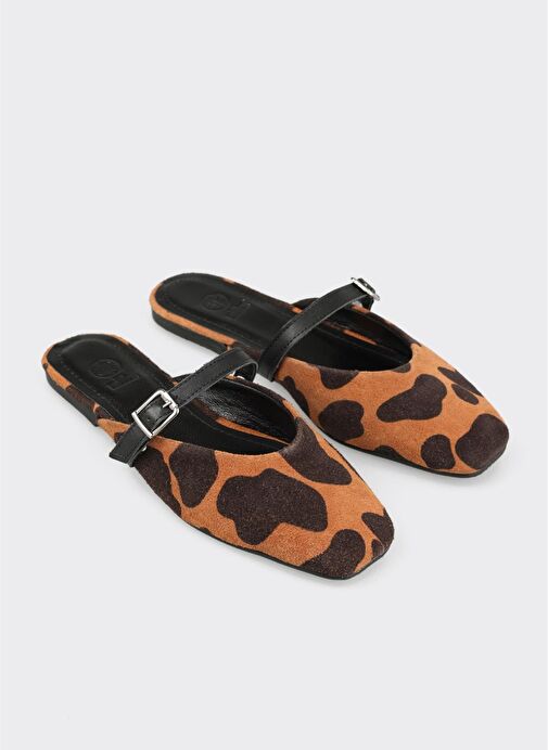 Taba Deri Kadın Terlik - Görsel 3