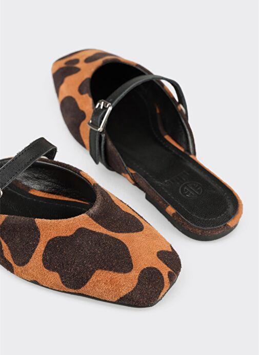 Taba Deri Kadın Terlik - Görsel 6