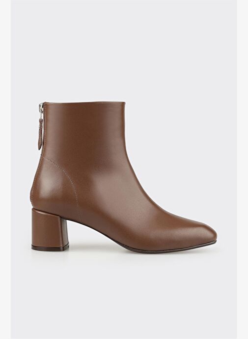 Kahve Deri Kadın Klasik Bot - Görsel 2