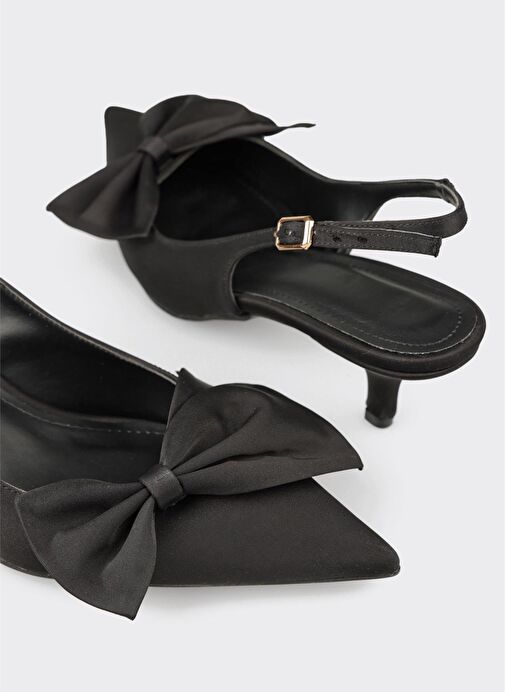 Siyah Kadın Topuklu Ayakkabı - Görsel 5