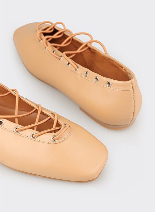 Naturel Deri Kadın Günlük Ayakkabı - Görsel 6