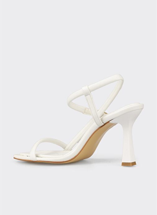 Beyaz Kadın Topuklu Sandalet - Görsel 4