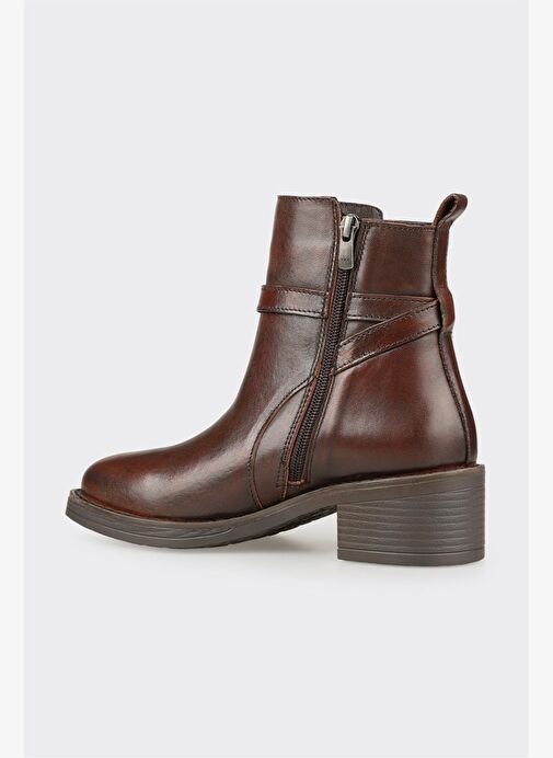 Kahve Deri Kadın Günlük Bot - Görsel 4