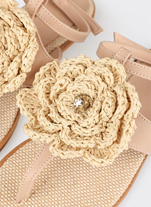 Naturel Kadın Parmak Arası Sandalet - Görsel 6