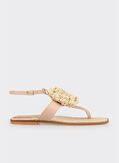 Naturel Kadın Parmak Arası Sandalet - Görsel 2