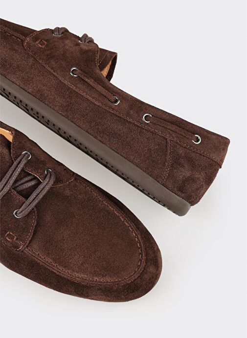 Kahve Deri Erkek Günlük Ayakkabı - Görsel 6