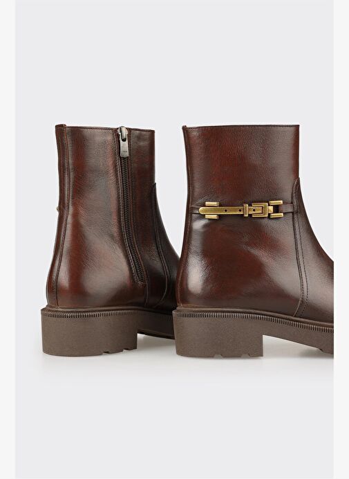 Kahve Deri Kadın Günlük Bot - Görsel 5