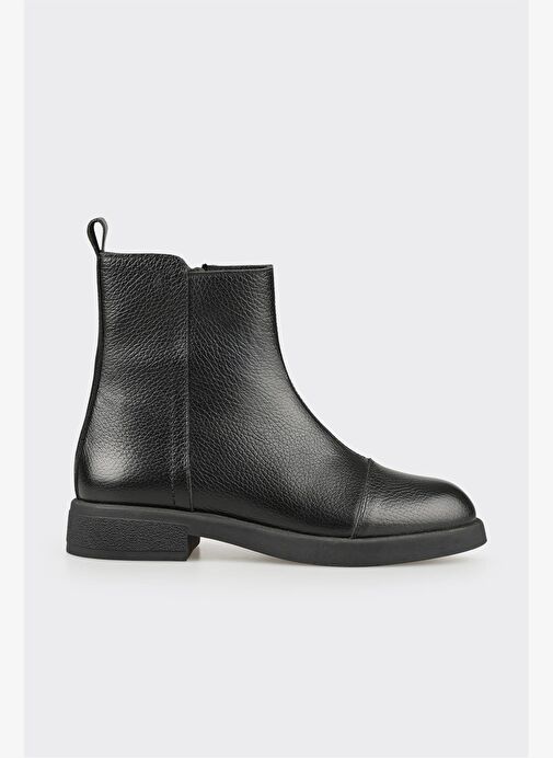Siyah Deri Kadın Günlük Bot - Görsel 2
