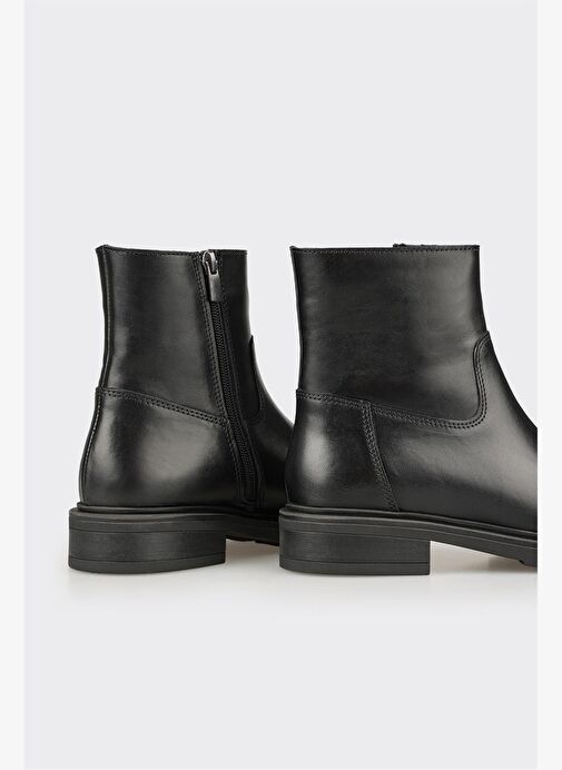 Siyah Deri Kadın Günlük Bot - Görsel 5