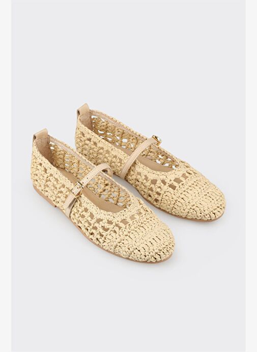 Bej Kadın Günlük Ayakkabı - Görsel 5