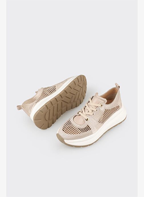 Bej Kadın Spor Ayakkabı - Görsel 7