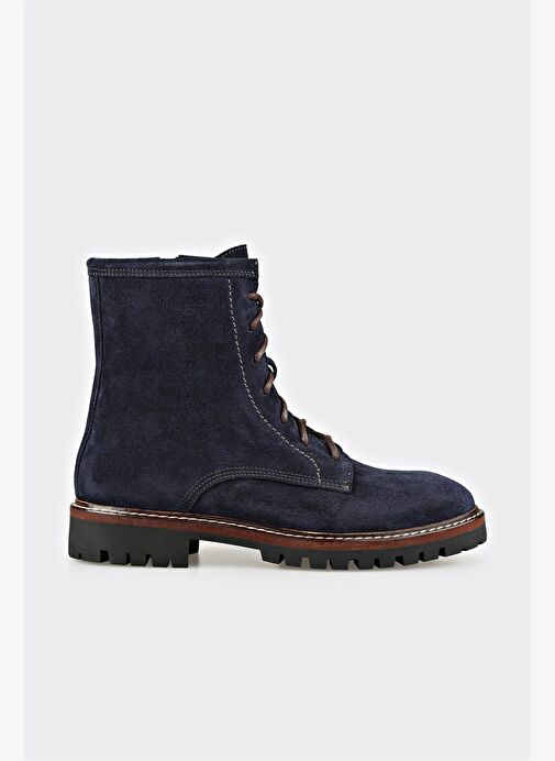 Lacivert Deri Kadın Günlük Bot - Görsel 2