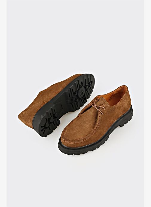 Taba Deri Kadın Günlük Ayakkabı - Görsel 4