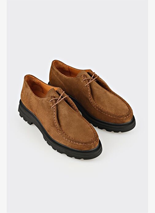 Taba Deri Kadın Günlük Ayakkabı - Görsel 3