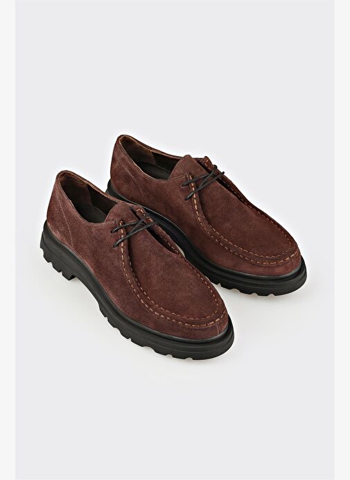 Kahve Deri Kadın Günlük Ayakkabı - Görsel 3