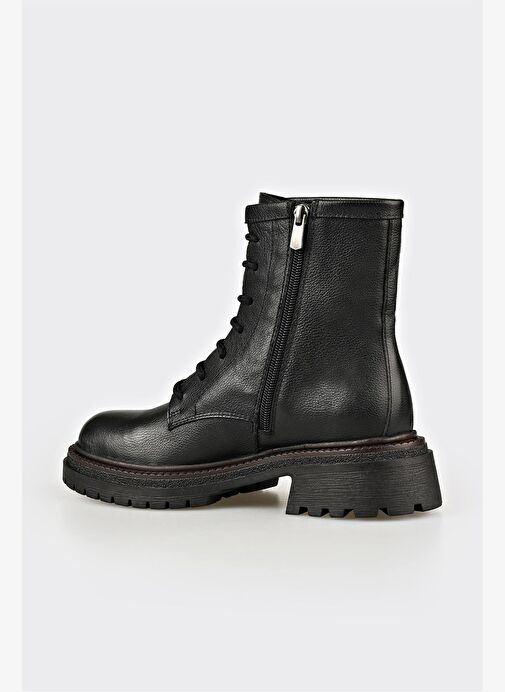 Siyah Deri Kadın Günlük Bot - Görsel 4